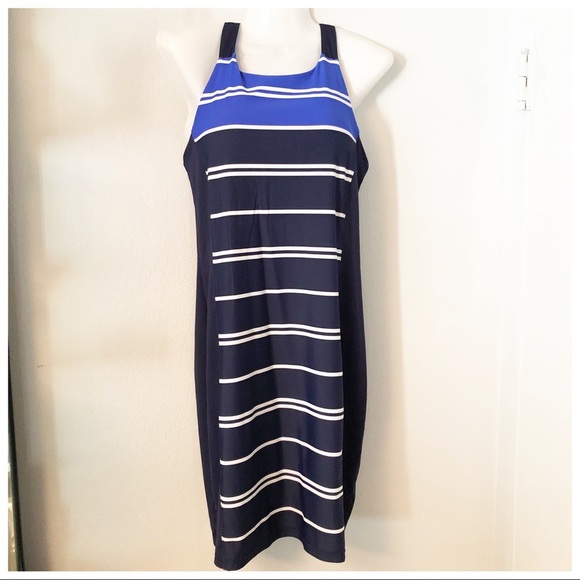 Athleta Color block Sport Racerback Dress - Picture 1 of 5